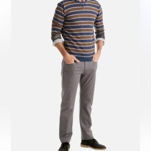 JOHNNIE-O HUGO STRETCH COTTON BLEND 6 POCKET PANT IN GRANITE SZ 38/32